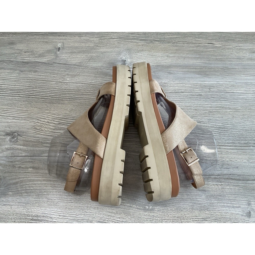 Vionic Womens Alondra Lug Gold Metallic Adjustable Ankle Strap Sandal Size 9.5 M - Picture 9 of 15